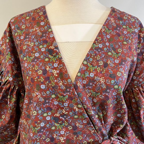 Kika Vargas Floral Mini Dress with Black Collar - Picture 4 of 8